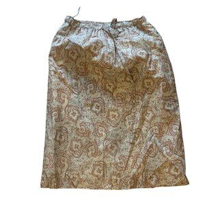 Boho Paisley Print Midi Skirt